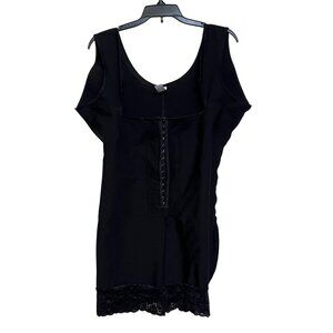 Womens Black Lipo Express 4XL Shapewear Faja Bodysuit Open Derrier Crotch